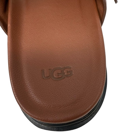 UGG Capitola Buckle Men’s Size 9 Slides Brown Full-Grain Leather Sandals  New main image 9